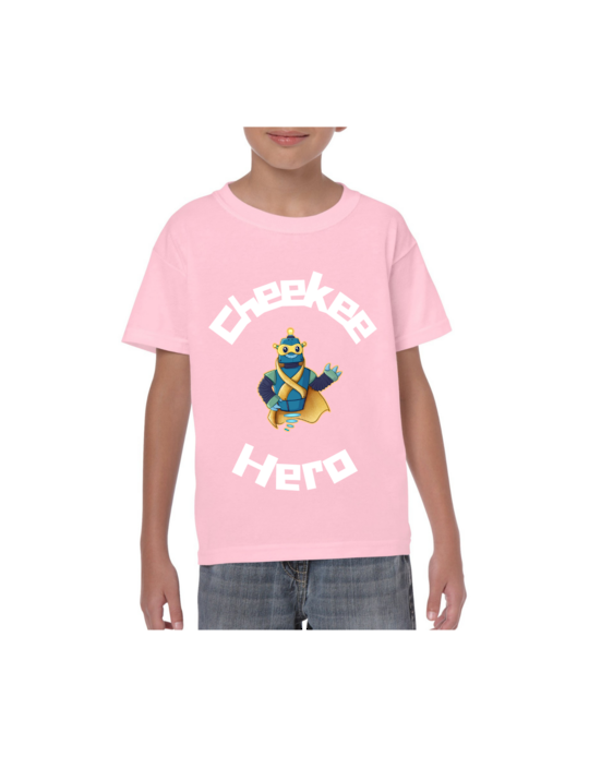 Cheekee Hero Full Tee (Youth) - Pink